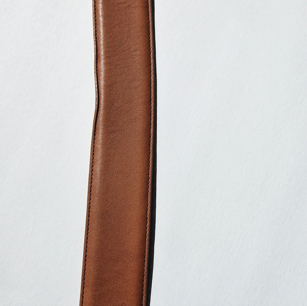 Coach Tan Leather Belt with Gold Buckle - Picture 5 of 9